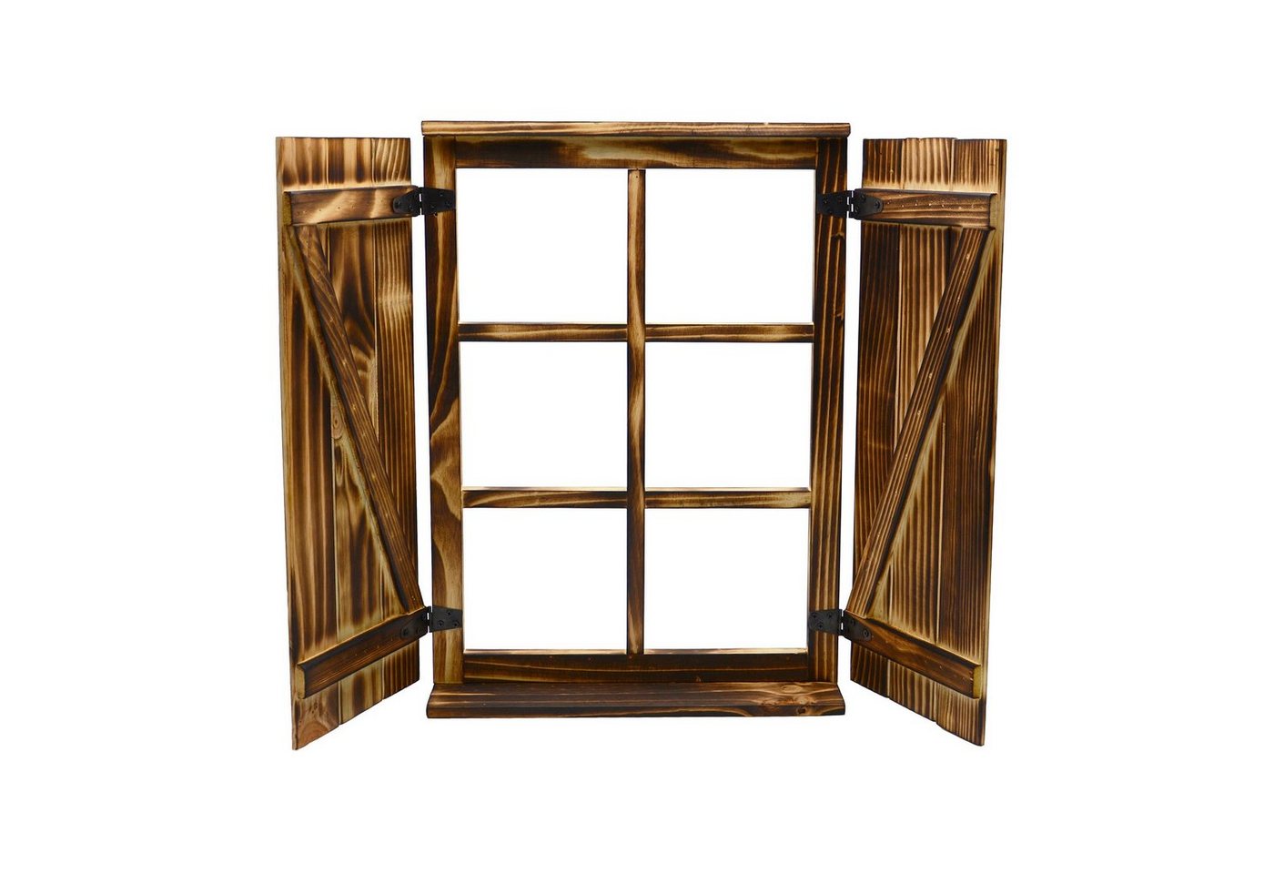 UNUS HOME Wanddekoobjekt Deko-Fenster Sprossenfenster mit Fensterläden (1 St., Abmessungen: 63x4x45cm(HxTxB) von UNUS HOME