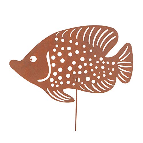 UNUS Gartenstecker Rost Fisch Lang klein von UNUS