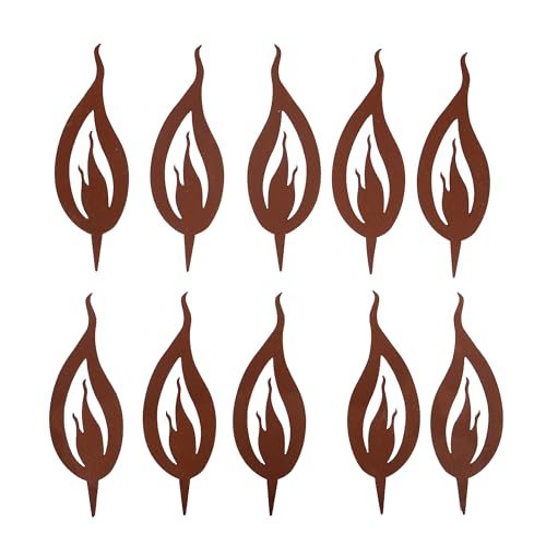 Gartenstecker Rost Flammen 5 cm hoch 10er Set Gartenstecker Rost Flammen 5 cm hoch 10er Set von UNUS