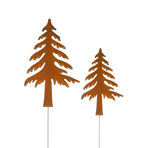 UNUS Gartenstecker Weihnachtsbaum aus Metall 2er Set, Gartendeko in Rost-Optik, Weihnachtsdeko für den Garten, wetterfest, für Terrasse, Balkon oder Innenbereich UNUS Gartenstecker Weihnachtsbaum aus Metall 2er Set, Gartendeko in Rost-Optik, Weihnachtsdeko für den Garten, wetterfest, für Terrasse, Balkon oder Innenbereich von UNUS