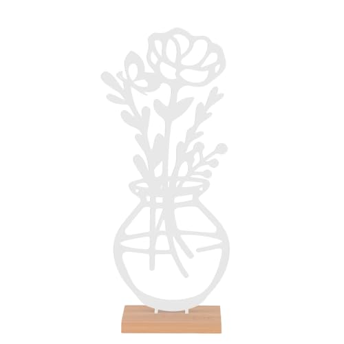 UNUS Aufsteller Vase mit Cosmea Blume in weiß von UNUS