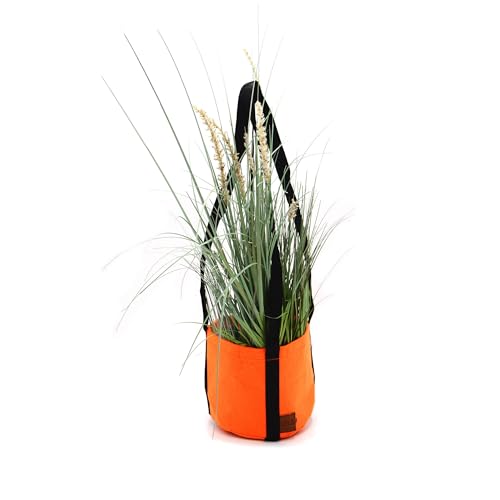 UNUS Blumenampel Filz Hängetopf Pflanzenampel Blumentopf hängend Ø20 cm orange von UNUS