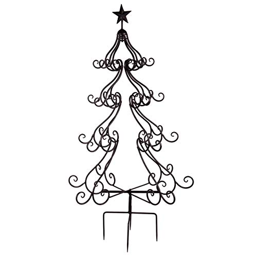 UNUS Gartenstecker Weihnachten Weihnachtsbaum, 123 x 66 cm, Metallstecker Garten, Gartendeko, Deko wetterfest für Garten, Terrasse, Balkon oder Zuhause von UNUS