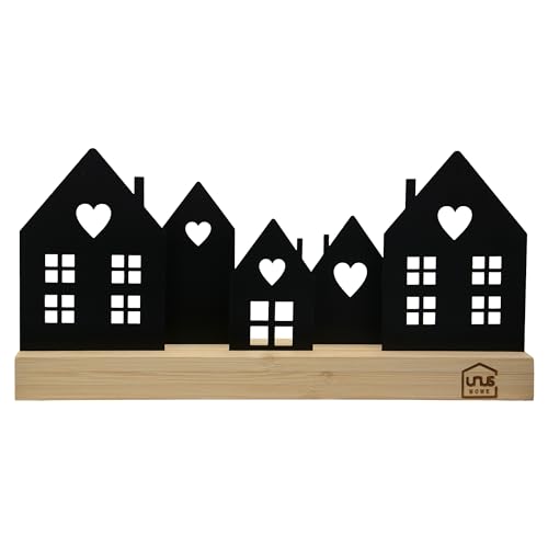 UNUS Häuser-Aufsteller Stadt Holz Metall Deko-Häuser 5 Häuser schwarz UNUS Häuser-Aufsteller Stadt Holz Metall Deko-Häuser 5 Häuser schwarz von UNUS