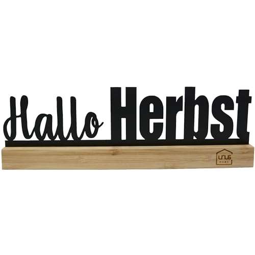 UNUS Herbst-Aufsteller schwarz Holz Metall Hallo Herbst Spruchschild Sprücheschild Herbstdeko UNUS Herbst-Aufsteller schwarz Holz Metall Hallo Herbst Spruchschild Sprücheschild Herbstdeko von UNUS