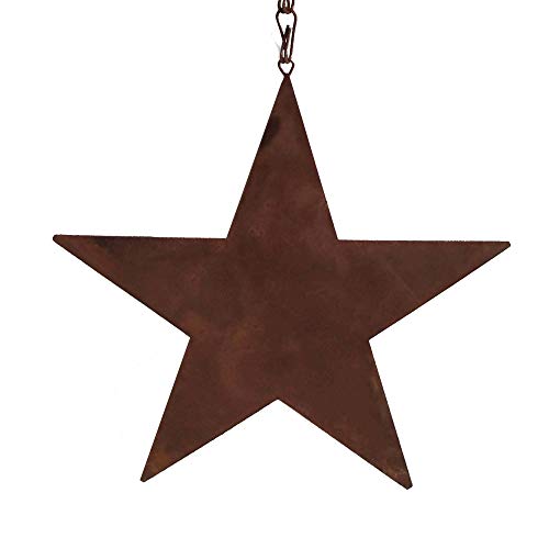 UNUS Metall Stern, Gartendeko Rostoptik, 19,5X 15,5cm, hängende Dekoration aus Edelrost, Rost Deko für Garten oder Haus von UNUS