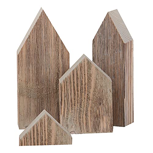 UNUS Nature by Kolibri Deko Häuser Aufsteller aus Holz im 3er Set (Grau) von UNUS