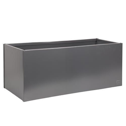 UNUS Pflanzkübel rechteckig 118x40x40cm anthrazit wetterfest modern eckig rechteckig Blumenkübel Pflanzkasten für Garten Terrasse Balkon von UNUS