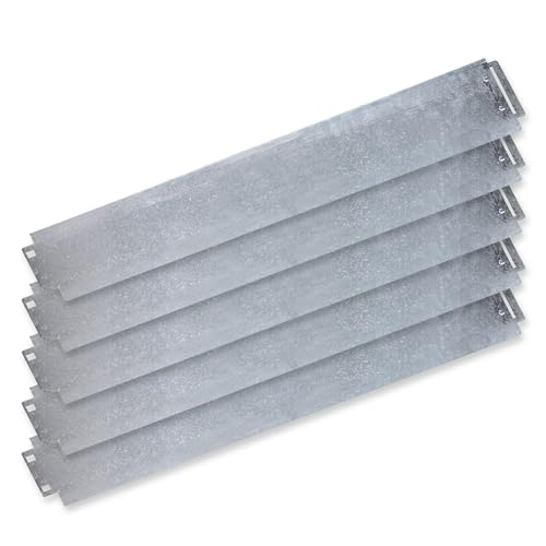 Rasenkante Zink 105x18cm Silber 5 Meter von UNUS