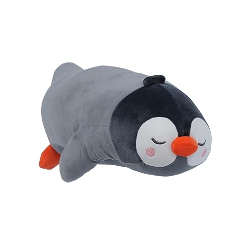 UNUS Seitenschläferkissen Stillkissen Pinguin Kissen für Kinder Lagerungskissen Dekoration extrem weich 50 cm Grau von UNUS
