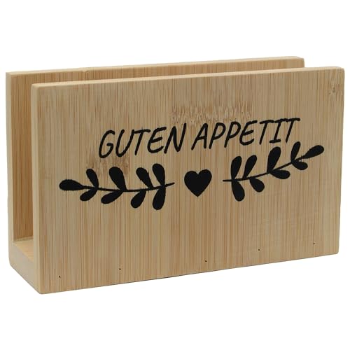 UNUS Serviettenhalter Bambusholz Guten Appetit Serviettenständer Serviettenspender Papiertuchhalter UNUS Serviettenhalter Bambusholz Guten Appetit Serviettenständer Serviettenspender Papiertuchhalter von UNUS