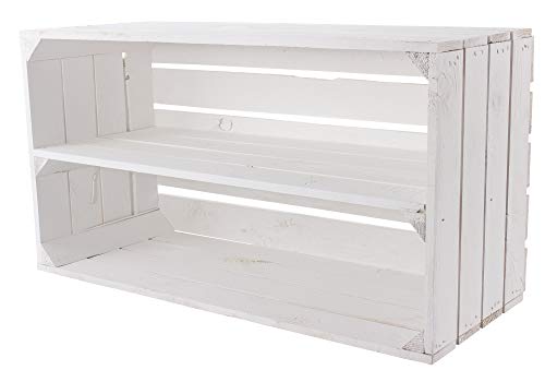 Vintage Möbel 24 GmbH Große Shabby Chic Holzkiste mit Mittelbrett 68x40,5x31cm Vintage Möbel 24 GmbH Große Shabby Chic Holzkiste mit Mittelbrett 68x40,5x31cm von UNUS