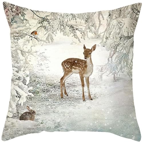 UNZYE Seidengewebe Kissenbezüge Für Loungemöbel Kissenhülle Outdoor REH Kissenbezüge Muster Kissenbezug Japan Premium-Luxus Zierkissenbezüge 1Pcs, 45x45 cm von UNZYE