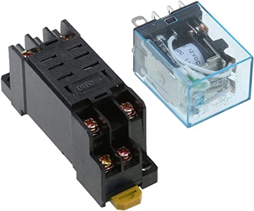 UNbit Relais AC/DC12V 24V 36V 48V 110V 220V 10A 8PIN Spulenleistungsrelais LY2NJ HH62P HHC68A-2Z mit Sockel Relais (Color : Ac, Size : 220V) von UNbit