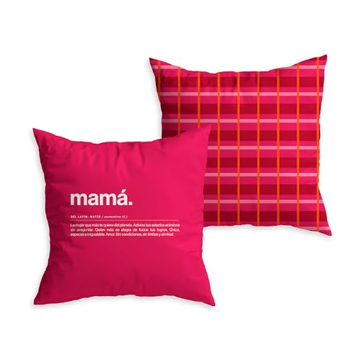 UO Kissenbezug mit Spruch Mama, Definition, Muttertagsgeschenk, Geschenk für Mütter, Geschenk für Mütter, 50 x 50 cm, 100% Baumwolle von UO