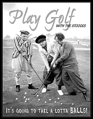 UOAIUDT Lustiges Metallschild "The Three Stooges Play Golf it is going to Take a Lotta Balls" Retro-Blechschild für Wandkunst, Zuhause, Büro, Männerhöhle, Garage, Bar, Café, Club, Dekoration, 30,5 x UOAIUDT Lustiges Metallschild "The Three Stooges Play Golf it is going to Take a Lotta Balls" Retro-Blechschild für Wandkunst, Zuhause, Büro, Männerhöhle, Garage, Bar, Café, Club, Dekoration, 30,5 x von UOAIUDT