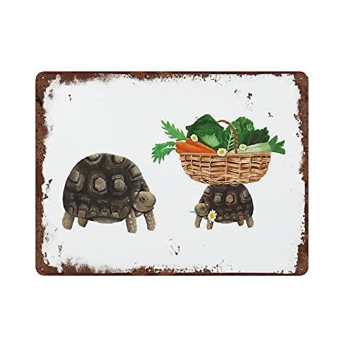UOAIUDT Metallschild mit Vintage-Gartenschildkröte, Retro-Metall-Blechschild, Wanddekoration, Geschenk für Badezimmer, Restaurant, Bauernhof, Schlafzimmer, Café, Schule, 30,5 x 45,7 cm UOAIUDT Metallschild mit Vintage-Gartenschildkröte, Retro-Metall-Blechschild, Wanddekoration, Geschenk für Badezimmer, Restaurant, Bauernhof, Schlafzimmer, Café, Schule, 30,5 x 45,7 cm von UOAIUDT