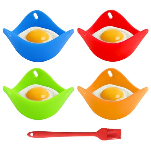 4 Stück Eierkocher, Eierkocher silikon pochierte Eier Form Eier Kochen Silikon Eier Pochierer Eierkocher Antihaft Pochieren Pods Mikrowellen-Eierkocher Eierpfanne Kochgeschirr Dampfkessel 4 Stück Eierkocher, Eierkocher silikon pochierte Eier Form Eier Kochen Silikon Eier Pochierer Eierkocher Antihaft Pochieren Pods Mikrowellen-Eierkocher Eierpfanne Kochgeschirr Dampfkessel von UOCAI