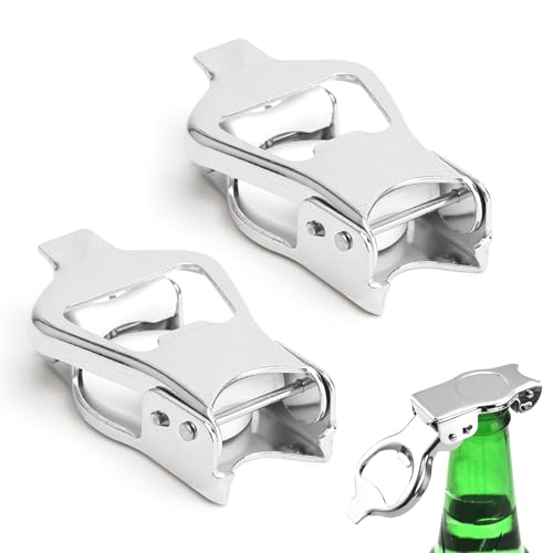 UOCAI 2PCS Bierflaschen Edelstahl Flaschenöffner, Klappbarer Flaschenöffner, Bierflaschenverschluss Edelstahl,Tragbare Bierflaschenöffner, Geeignet für Bars, Beer Open Treffen Mit Freunden zu Hause von UOCAI