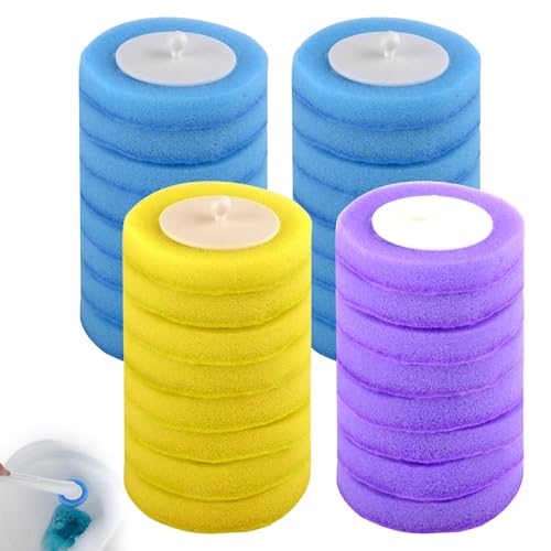 UOCAI 32 Stück Badezimmer Toilettenbürste Nachfüllkopf Disposable Toilet Brush mit Reinigungsmittel spülbare Nachfüllung WC-Bürsten Schwamm Bürstenkopf für Toilettenschüssel zur Reinigung UOCAI 32 Stück Badezimmer Toilettenbürste Nachfüllkopf Disposable Toilet Brush mit Reinigungsmittel spülbare Nachfüllung WC-Bürsten Schwamm Bürstenkopf für Toilettenschüssel zur Reinigung von UOCAI