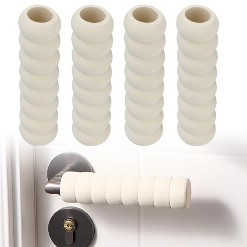 UOCAI 4 Stück Türklinke Türklinkenpuffer, Türklinken Schutz, Türgriff Schutz Schaumstoff-Griffabdeckung weich und flexibel für den Schutz von Babys, Wänden und Möbeln (13.5cmx3cm) von UOCAI