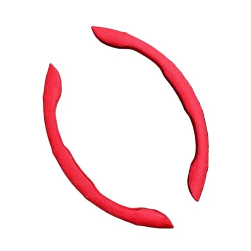 1 Paar Wildleder Auto Lenkradbezug rutschfest 38 cm Universal Für Für AMG A B C E S Klasse W211 W212 W213 W214 W176 GLA(Red) von UOEMCRTB