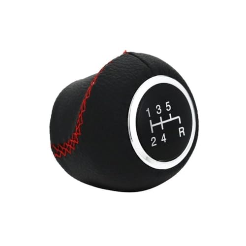 UOEMCRTB 5-Gang-Schaltknauf Mit Handball-Bezug Aus Leder Für F&iat Für Grande Für Punto 2006–2012 Für Linea 2007–2015(Red) von UOEMCRTB
