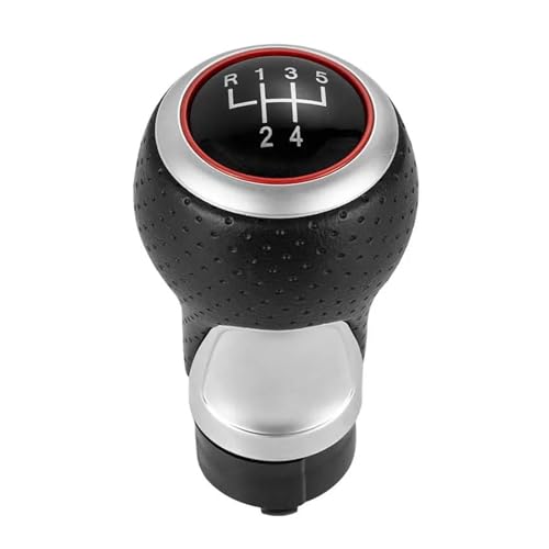 UOEMCRTB Manuell Schaltknauf Für A4 B6 B7 B8 A6 S4 8K A5 8T Q5 8R S-Line 5/6-Gang-Schaltknauf Handball 12 Mm(Red,12345R) von UOEMCRTB