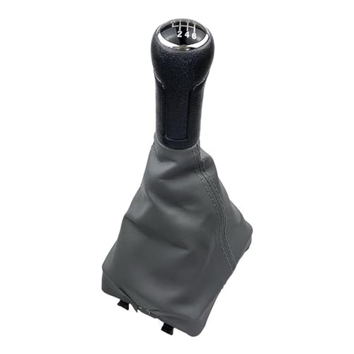 UOEMCRTB Manuell Schaltknauf Schaltknauf-Manschette Für VW Für Polo 9N 9N2 9N3 2002 2003 2004 2005 2006 2007 2008 2009(6 speed grey) von UOEMCRTB