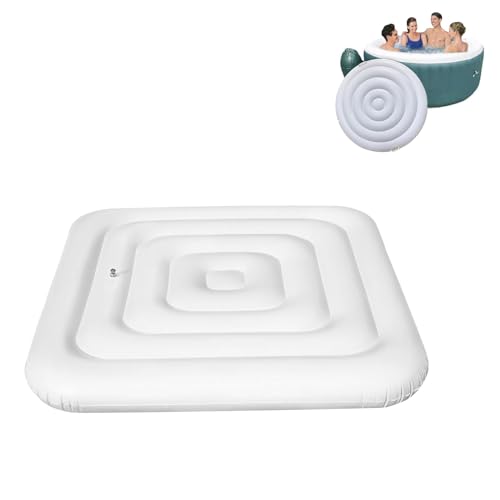 Aufblasbare Spa-Abdeckung, rund, energiesparend für Spa, mit Ventil zum schnellen und einfachen Aufblasen und Ablassen, winddicht, wasserdicht, schneefest und isoliert (quadratisch 165 cm) von UOEONR