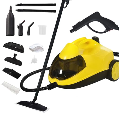 Dampfreiniger, multifunktionaler Dampfreiniger für die Reinigung von Böden, Dampfdruck 5 bar, mit Bodenreinigungsset, 5 m langes Netzkabel, Wassertank 2 l, für Teppich, Sofa, Polsterung, Glätten von UOEONR