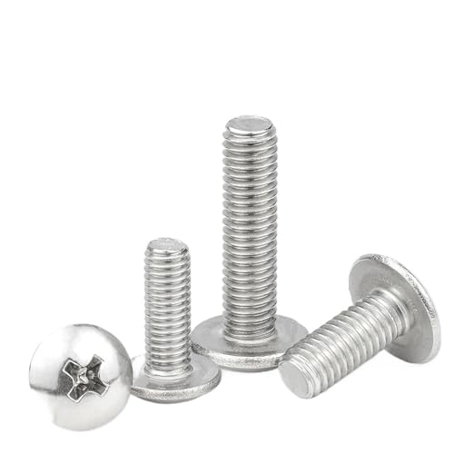 Ctongrun-Zylindrische Kopfschrauben M2-M6 Cross Truss Head Machine Screw Nickel Plated Mushroom Head Machine Screw For Furniture, Langlebig und robust(6mm,M2.5 50pcs) von UOGVSED
