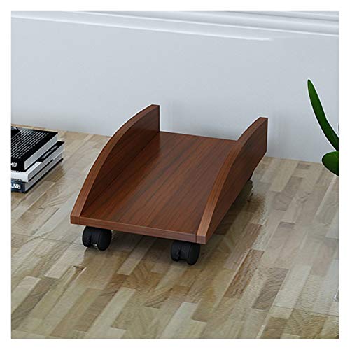 Computer Stands Tower Desktop CPU Case Bodenständer Mobile PC Stand with Side Lünette CPU Host Chassis Base with Silent Locking Caster Wheels 7 Colors Platformen (Color : 7) (Braun) von UOHUFIDABFD