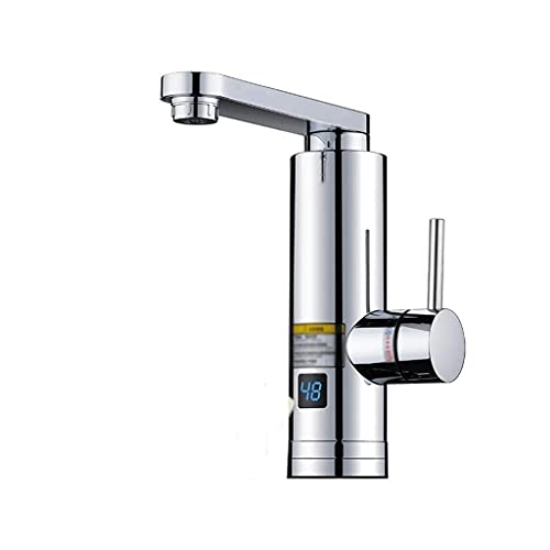 Household Faucet Quick Heat Fast Kitchen Water Heater Household Small Bathroom Faucet (Color : Silver Size : One Size) von UOHUFIDABFD