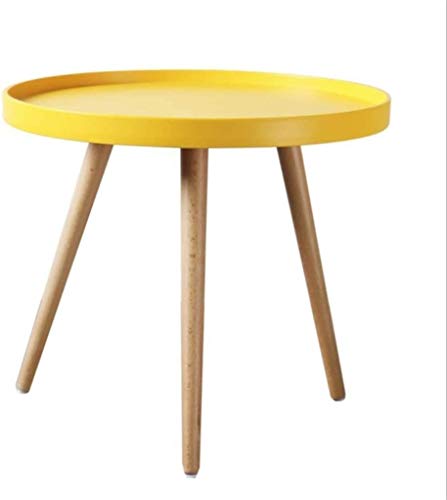 Night Stand Side Table End Tables Round Coffee Table Wooden Small Round Side Table Modern Sofa Lampe Tea End Tables Coffee Table for Living Room Home Office (Color : Red) (Yellow) von UOHUFIDABFD