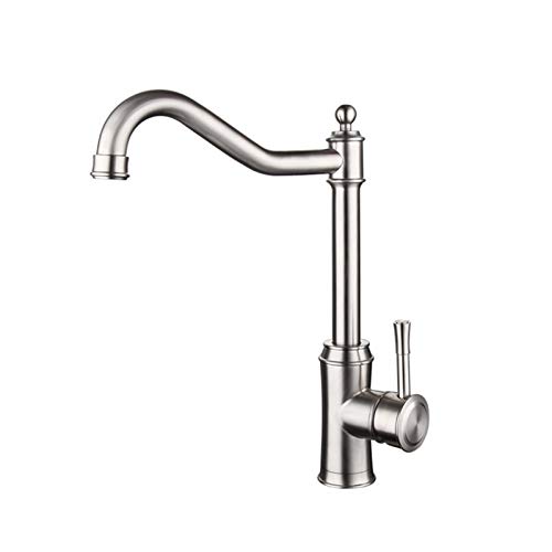 Pull-Down Kitchen Sink Faucets with Pull Out Sprayer Single Hole Stainless Steel Water Faucet Rotatable 360 Degree Sink Faucets von UOHUFIDABFD