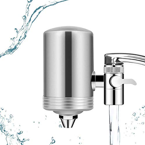 Wasserfilter 304 Edelstahl-Filtersystem mit großem Wasserfluss-Wasserreiniger, reduziert Chlorin, reduziert Reduktion für Standard-Fähnen (1 Filterkartusche) von UOHUFIDABFD