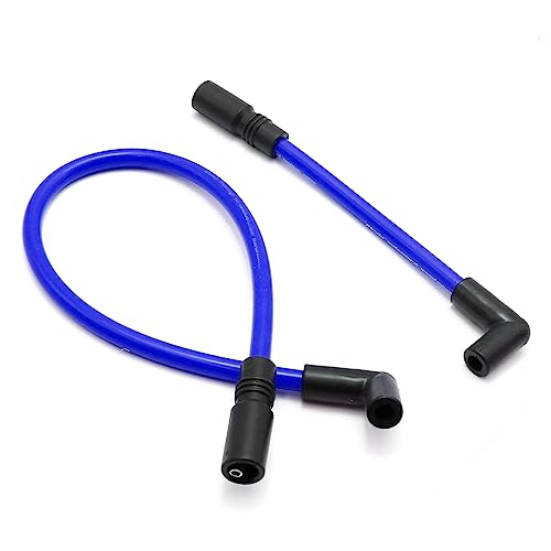 DYNA-409RD Zünddraht-Set, Ersatz für Harley Davidson Big Twin 99-19 FXD Dyna Softail (blau), 2 Stück von UOIENRT