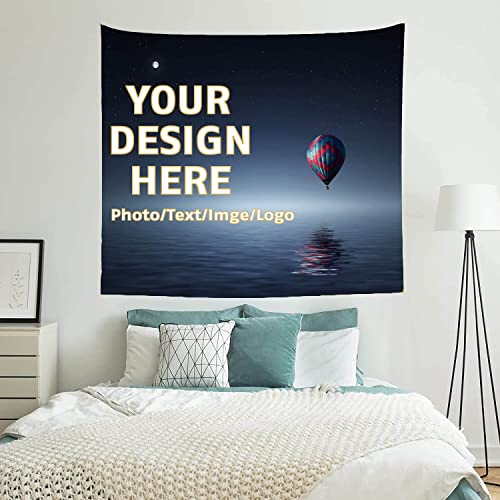 UOKIIYUA Personalisierter Fototeppich, individuelles Hintergrundbanner mit Ihrem Bild und Text, Hochzeitsfeier, Familiengedenkgeschenk 100x100cm von UOKIIYUA