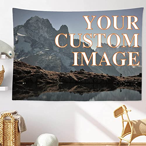 UOKIIYUA Personalisierter Fototeppich, individuelles Hintergrundbanner mit Ihrem Bild und Text, Hochzeitsfeier, Familiengedenkgeschenk 180x300cm von UOKIIYUA