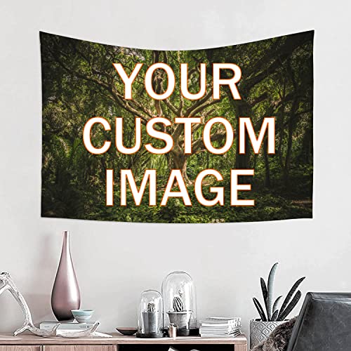 UOKIIYUA Personalisierter Fototeppich, individuelles Hintergrundbanner mit Ihrem Bild und Text, Hochzeitsfeier, Familiengedenkgeschenk 70x100cm von UOKIIYUA
