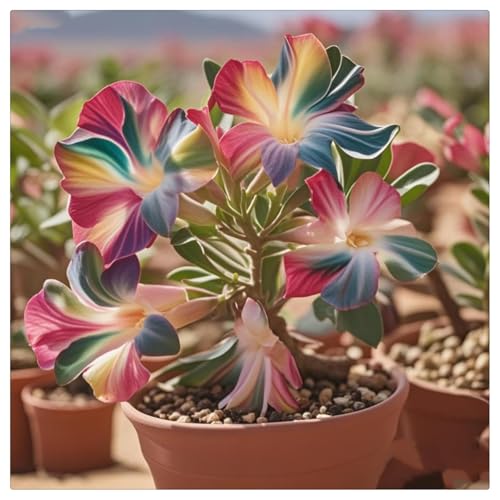 Winterharte Wüstenrose - mehrere Köpfe, doppelte Blütenblätter, im Topf, starker Duft, kältebeständig, mehrjährig- leicht zu züchten-2Rhizome-C Winterharte Wüstenrose - mehrere Köpfe, doppelte Blütenblätter, im Topf, starker Duft, kältebeständig, mehrjährig- leicht zu züchten-2Rhizome-C von UOLKEZFM