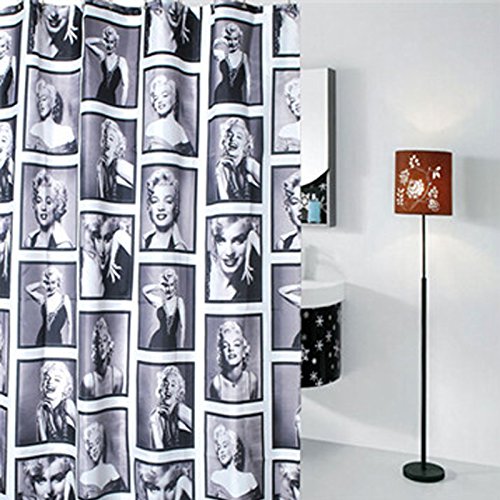uomere Miss Marilyn Monroe Bad Decor Stoff Duschvorhang mit 12 Haken uomere Miss Marilyn Monroe Bad Decor Stoff Duschvorhang mit 12 Haken von UOMERE