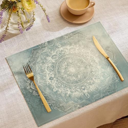 Antikes Mandala Tischsets Abwaschbar 2er Set, 45 x 30 cm Doppelseitigen Platzset, Böhmen Wasserdicht Tischuntersetzer rutschfest Hitzebeständig für Hause Restaurant Hotel Antikes Mandala Tischsets Abwaschbar 2er Set, 45 x 30 cm Doppelseitigen Platzset, Böhmen Wasserdicht Tischuntersetzer rutschfest Hitzebeständig für Hause Restaurant Hotel von UOMSKTY