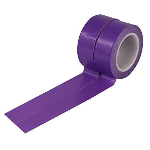 UOOOM 2 Rolls 10m x 15mm Beautiful Washi Tape Masking Tape deko Klebeband buntes Klebebänder DIY Scrapbook deko (Violett) von UOOOM