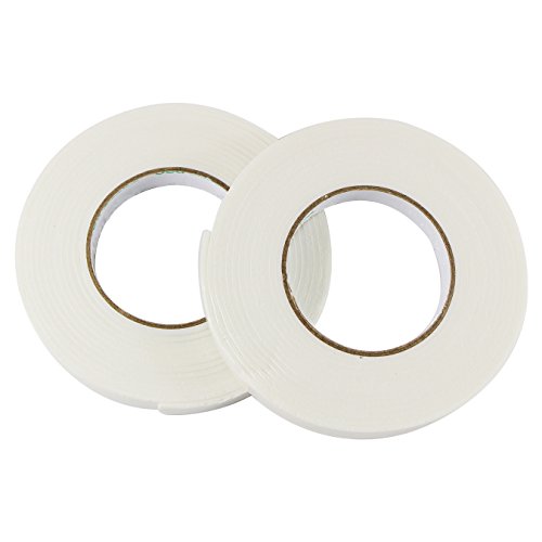 uooom 2 Pcs Weiß Schaumstoff Doppelseitiges Klebeband Heavy Duty doppelseitig klebend von UOOOM