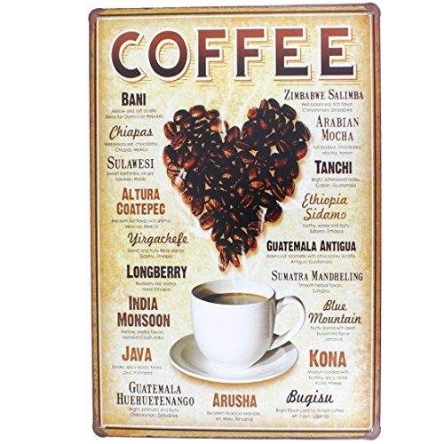 UOOPAI Coffee Bani Kona Retro Vintage Blechschild Küche Zuhause Wandposter Plakette Dekor UOOPAI Coffee Bani Kona Retro Vintage Blechschild Küche Zuhause Wandposter Plakette Dekor von UOOPAI