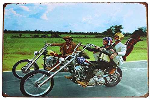 UOOPAI Easy Rider (1969) Ride Free Motorrad Metall-Blechschild, Retro-Wanddekoration, Garage, Kunstposter, 20,3 x 30,5 cm von UOOPAI
