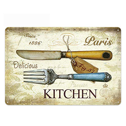 UOOPAI Küchen-Vintage-Metallschild, Kunstposter, Retro-Wandschild, Dekoration von UOOPAI