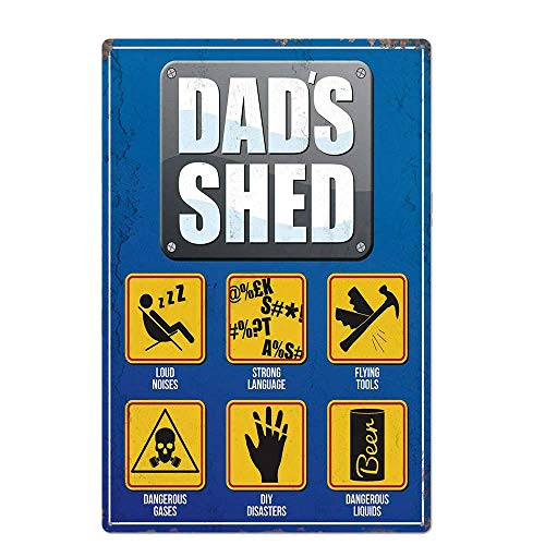 UOOPAI Metall-Blechschild "Dad's Shed", Wanddekoration von UOOPAI